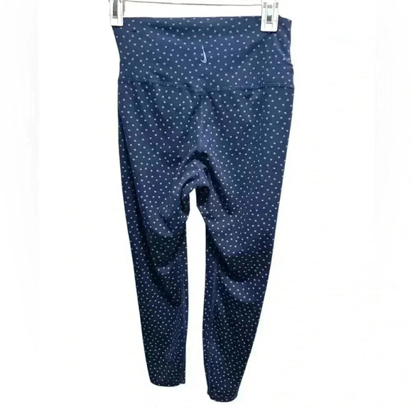 NWOT NIKE BLUE POLKA DOT LEGGINGS WITH TWIST - Picture 5 of 6